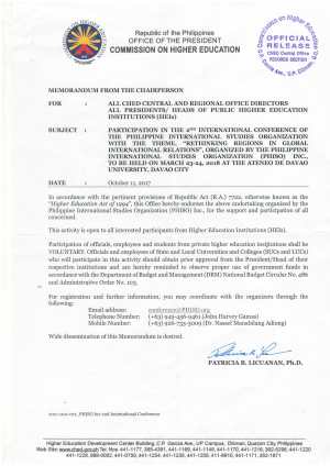 2017 CHED Endorsement